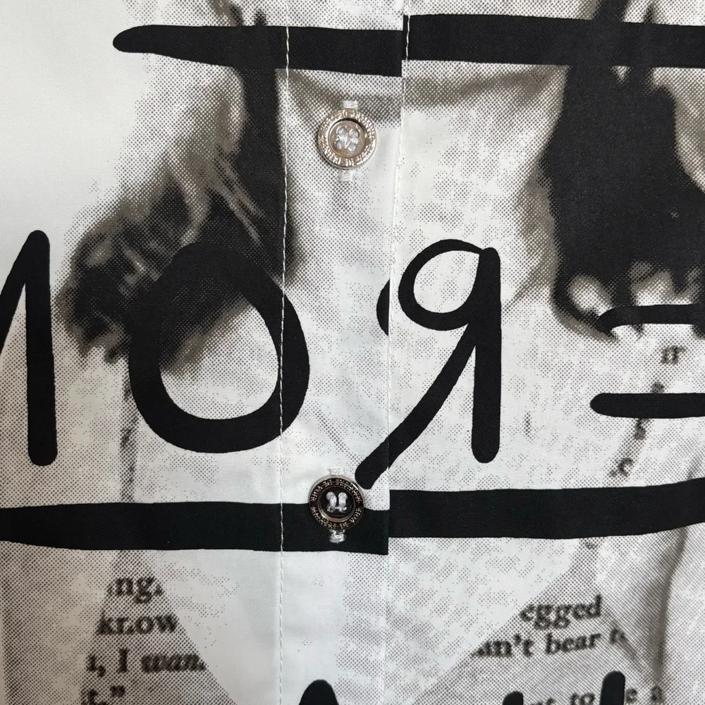 Maniere De Voir Shirt Dress No More Drama Size 6 - Picture 6 of 16